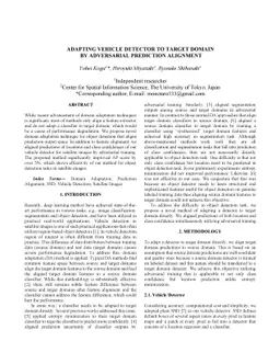Adapting Vehicle Detector to Target Domain by Adversarial Prediction
  Alignment