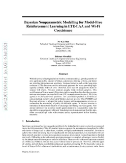Bayesian Nonparametric Modelling for Model-Free Reinforcement Learning
  in LTE-LAA and Wi-Fi Coexistence