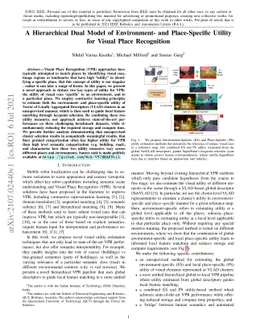 A Hierarchical Dual Model of Environment- and Place-Specific Utility for
  Visual Place Recognition