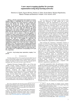 A new smart-cropping pipeline for prostate segmentation using deep
  learning networks