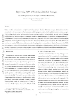 Empowering NGOs in Countering Online Hate Messages