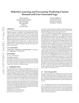 Midwifery Learning and Forecasting: Predicting Content Demand with
  User-Generated Logs