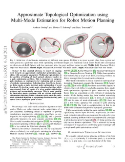 Approximate Topological Optimization using Multi-Mode Estimation for
  Robot Motion Planning