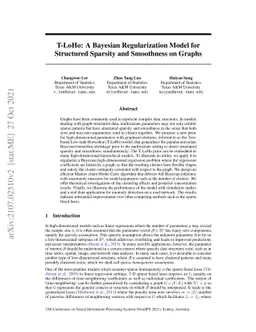 T-LoHo: A Bayesian Regularization Model for Structured Sparsity and
  Smoothness on Graphs