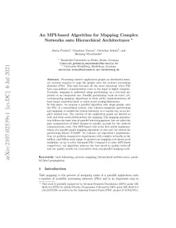 An MPI-based Algorithm for Mapping Complex Networks onto Hierarchical
  Architectures