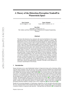 A Theory of the Distortion-Perception Tradeoff in Wasserstein Space