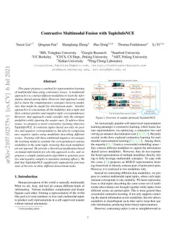 Contrastive Multimodal Fusion with TupleInfoNCE
