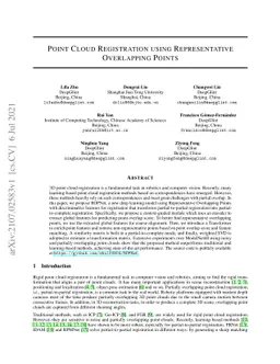 Point Cloud Registration using Representative Overlapping Points