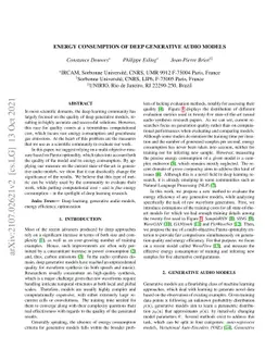 Energy Consumption of Deep Generative Audio Models