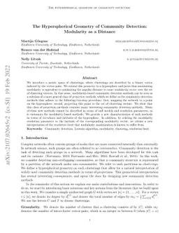 The Hyperspherical Geometry of Community Detection: Modularity as a
  Distance