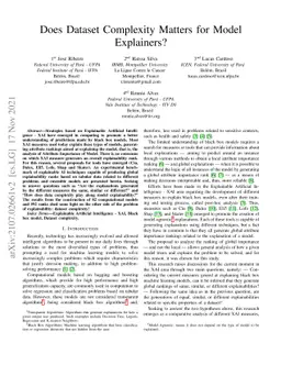 Does Dataset Complexity Matters for Model Explainers?