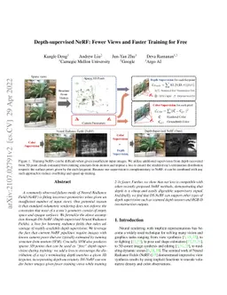 Depth-supervised NeRF: Fewer Views and Faster Training for Free