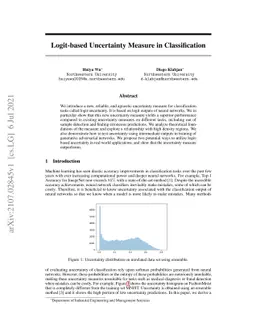 Logit-based Uncertainty Measure in Classification