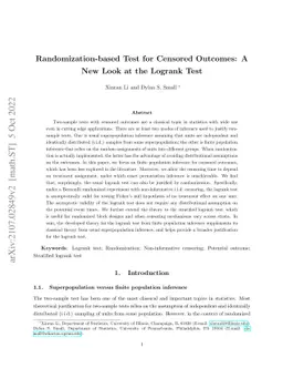 Randomization-based Test for Censored Outcomes: A New Look at the
  Logrank Test