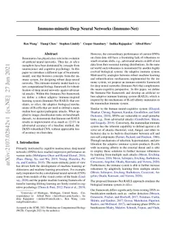 Immuno-mimetic Deep Neural Networks (Immuno-Net)