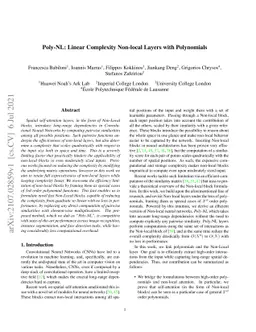 Poly-NL: Linear Complexity Non-local Layers with Polynomials