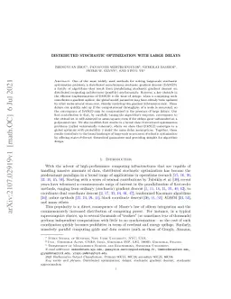 Distributed stochastic optimization with large delays