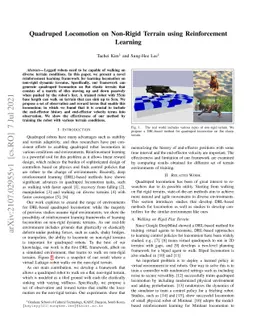Quadruped Locomotion on Non-Rigid Terrain using Reinforcement Learning