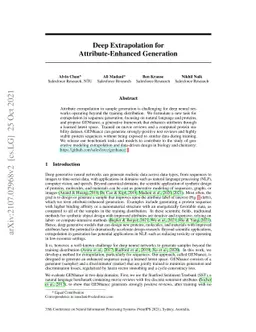 Deep Extrapolation for Attribute-Enhanced Generation