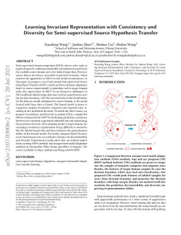 Learning Invariant Representation with Consistency and Diversity for
  Semi-supervised Source Hypothesis Transfer