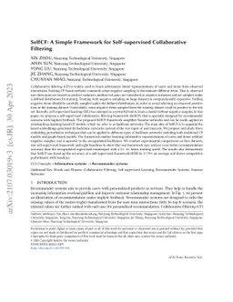 SelfCF: A Simple Framework for Self-supervised Collaborative Filtering