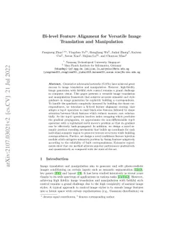Bi-level Feature Alignment for Versatile Image Translation and
  Manipulation