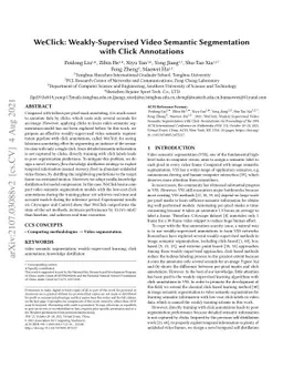 WeClick: Weakly-Supervised Video Semantic Segmentation with Click
  Annotations