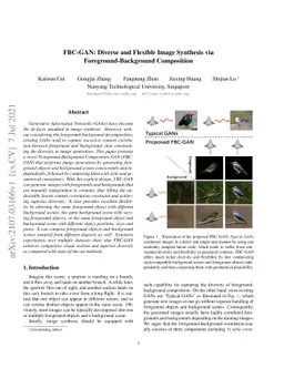 FBC-GAN: Diverse and Flexible Image Synthesis via Foreground-Background
  Composition