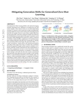 Mitigating Generation Shifts for Generalized Zero-Shot Learning