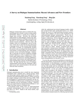 A Survey on Dialogue Summarization: Recent Advances and New Frontiers