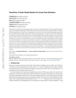 FasterPose: A Faster Simple Baseline for Human Pose Estimation