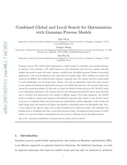 Combined Global and Local Search for Optimization with Gaussian Process
  Models