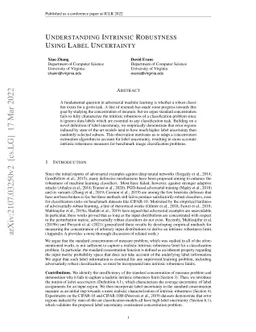 Understanding Intrinsic Robustness Using Label Uncertainty
