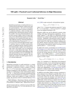 MD-split+: Practical Local Conformal Inference in High Dimensions
