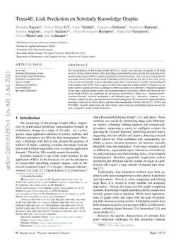 Trans4E: Link Prediction on Scholarly Knowledge Graphs