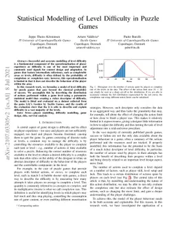 Statistical Modelling of Level Difficulty in Puzzle Games