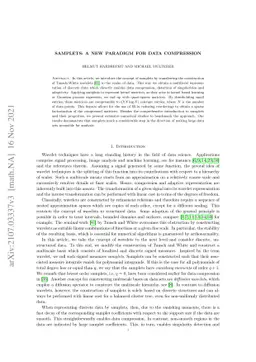 Samplets: A new paradigm for data compression