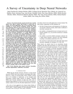 A Survey of Uncertainty in Deep Neural Networks