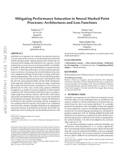 Mitigating Performance Saturation in Neural Marked Point Processes:
  Architectures and Loss Functions