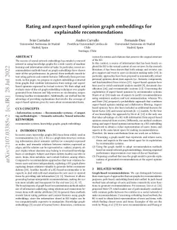 Rating and aspect-based opinion graph embeddings for explainable
  recommendations