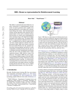 RRL: Resnet as representation for Reinforcement Learning