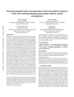 Assessing putative bias in prediction of anti-microbial resistance from
  real-world genotyping data under explicit causal assumptions