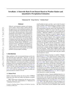 IowaRain: A Statewide Rain Event Dataset Based on Weather Radars and
  Quantitative Precipitation Estimation
