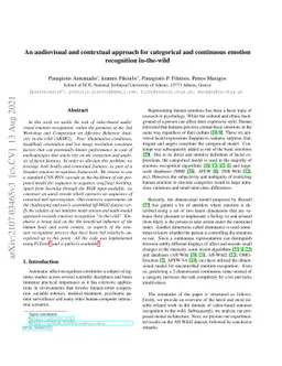 An audiovisual and contextual approach for categorical and continuous
  emotion recognition in-the-wild