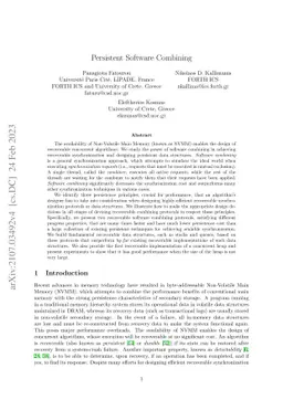 Persistent Software Combining