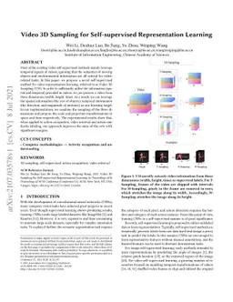 Video 3D Sampling for Self-supervised Representation Learning