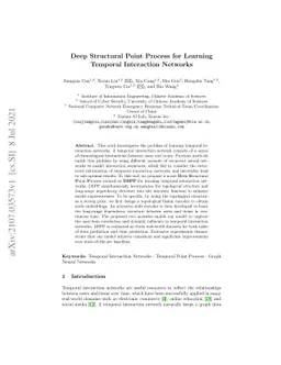 Deep Structural Point Process for Learning Temporal Interaction Networks