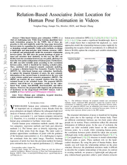 Relation-Based Associative Joint Location for Human Pose Estimation in
  Videos