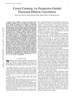 Crowd Counting via Perspective-Guided Fractional-Dilation Convolution
