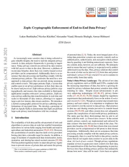 Zeph: Cryptographic Enforcement of End-to-End Data Privacy